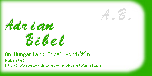 adrian bibel business card